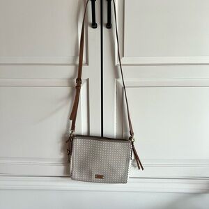 Stylish Beige Fossil Crossbody Bag
